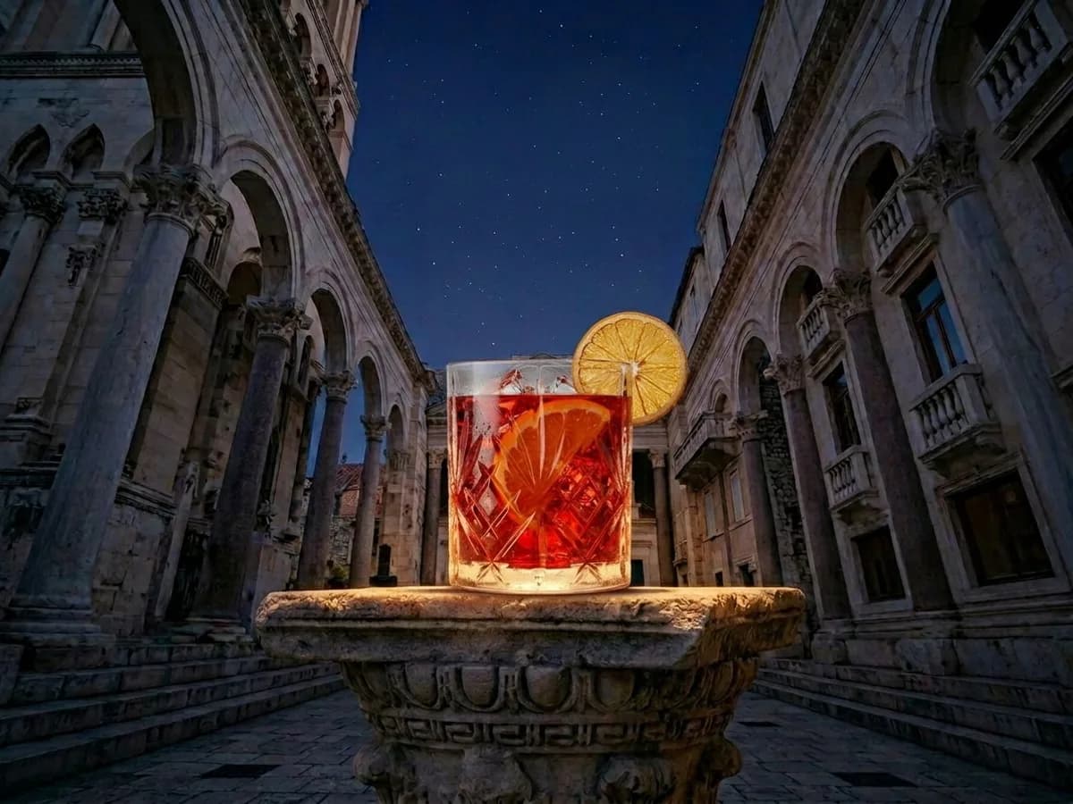 Koktel Negroni na Peristilu, Café & Restaurant Lvxor Split
