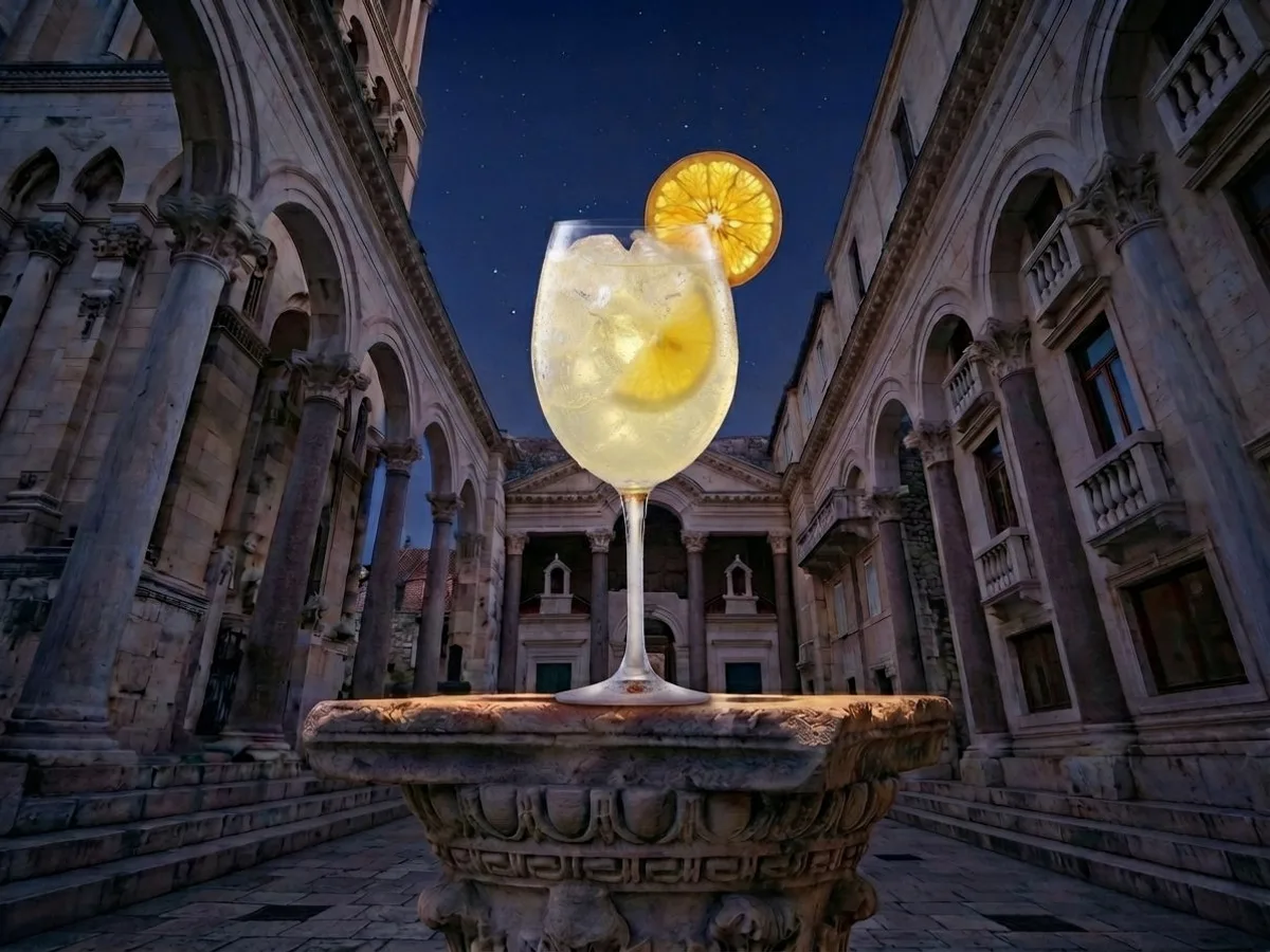 Koktel Limoncello Spritz na Peristilu, Café & Restaurant Lvxor Split