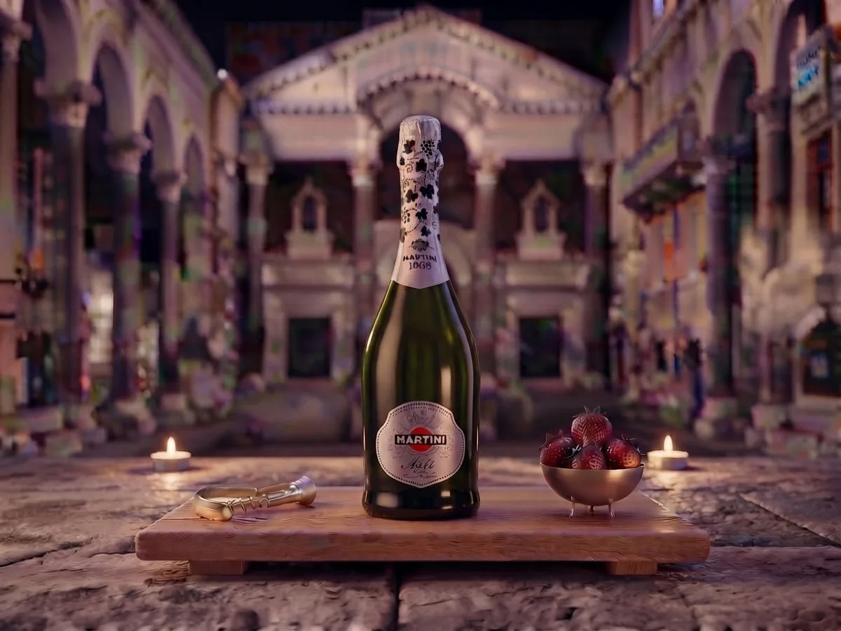 Martini Asti, bottiglia da 0,75 l sul Peristilio, Café & Restaurant Lvxor Spalato