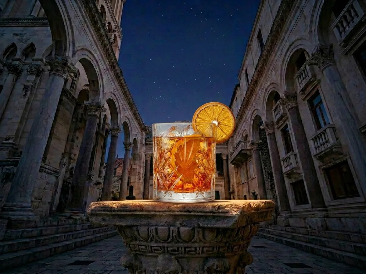 Koktel Old Fashioned na Peristilu, Café & Restaurant Lvxor Split