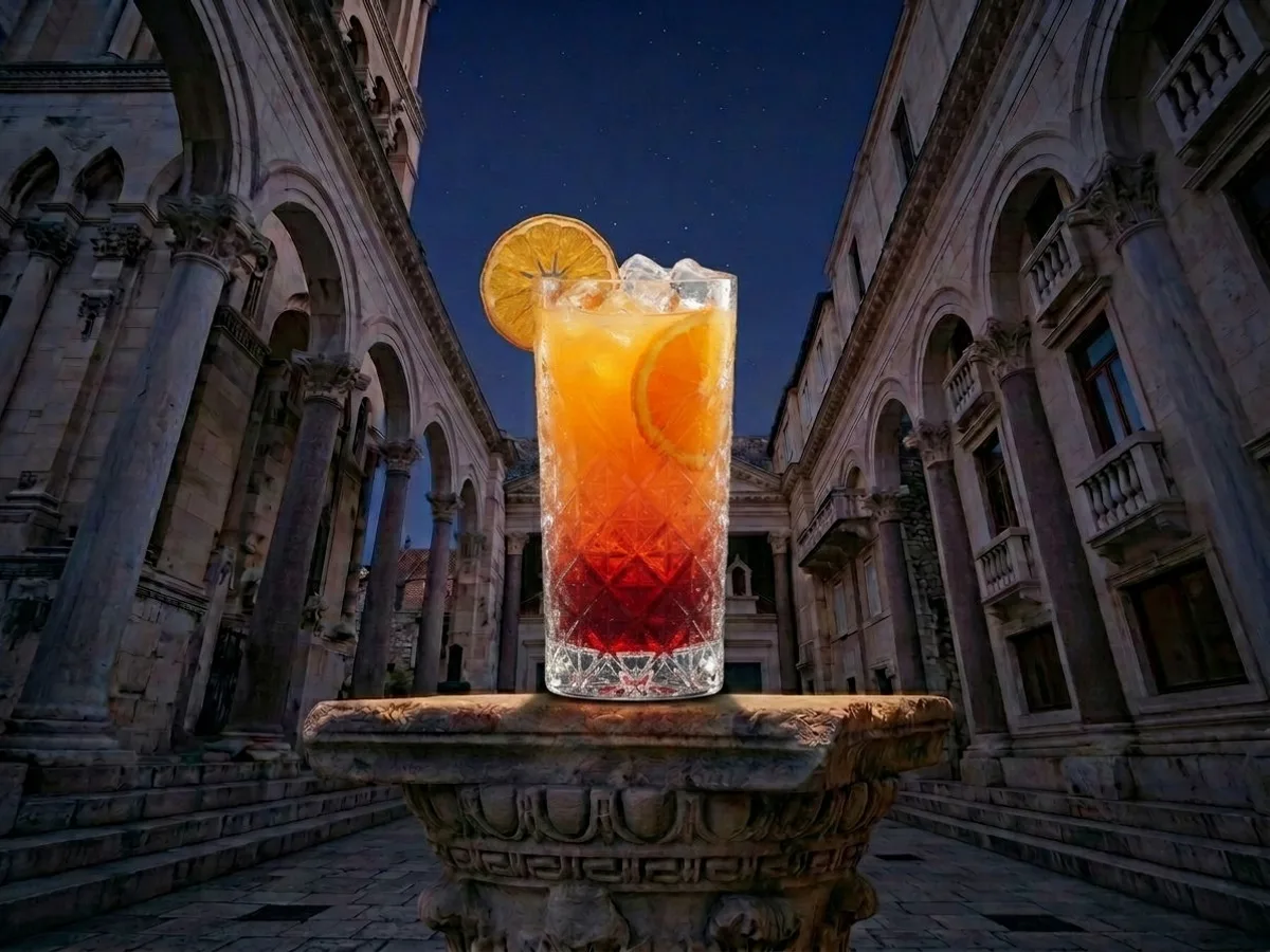 Koktel Tequila Sunrise na Peristilu, Café & Restaurant Lvxor Split