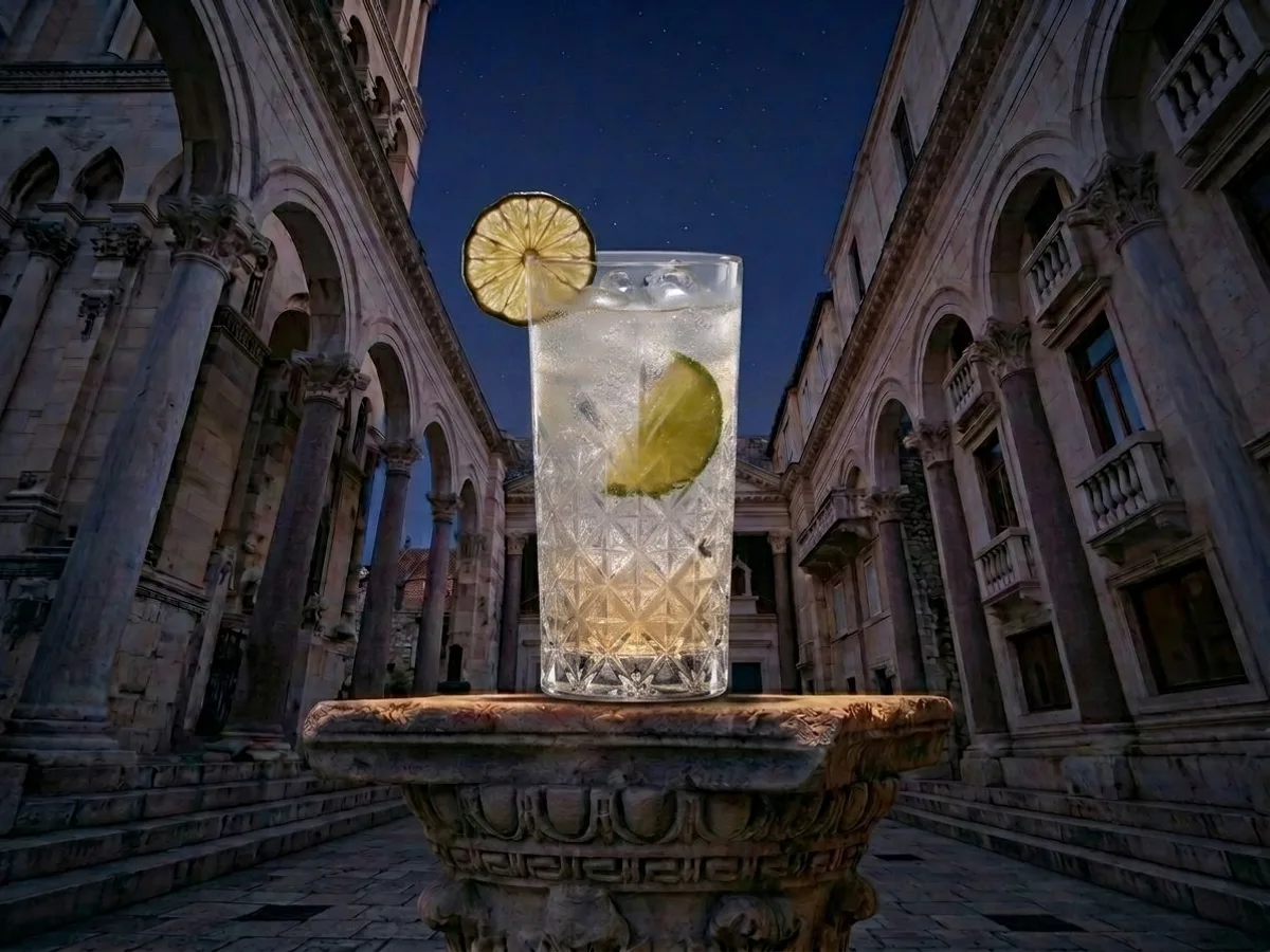 Koktel Tom Collins na Peristilu, Café & Restaurant Lvxor Split
